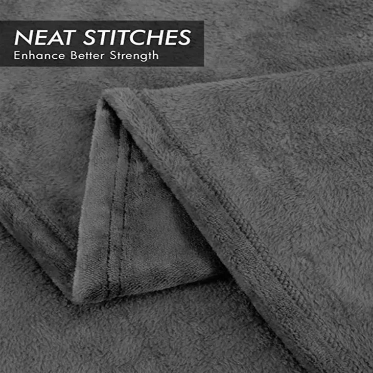 grey coral fleece blanket