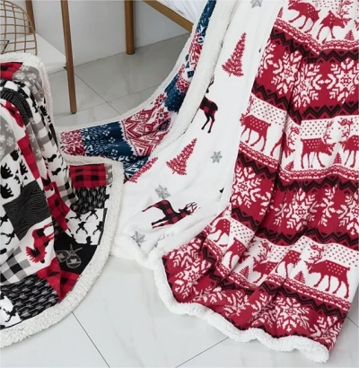 Manta Sherpa estampada