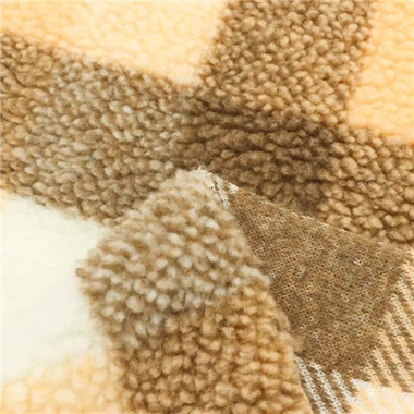 Teixit polar de franela amb estampat de quadres