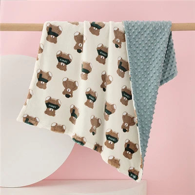 Mantes de doble capa Minky Dots