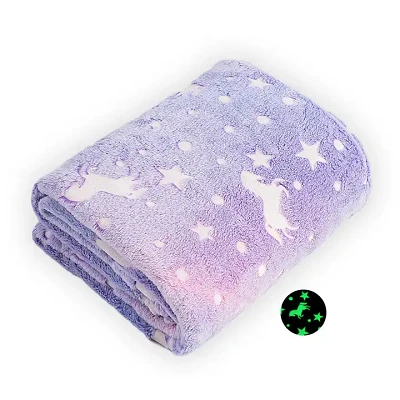 Manta lluminosa morada