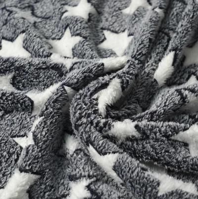 Teixit de franela amb estampat d'estrella