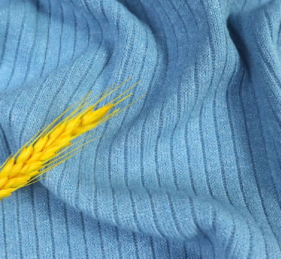 Soft Breathable Plain Dyed Knit Rib Fabric quotation 