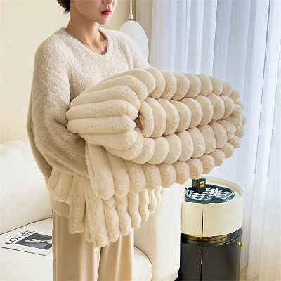 Manta de pell de fàbrica de conill bombolla